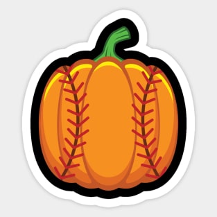 Baseball Ball Pumpkin Halloween Thanksgiving Gift Sticker